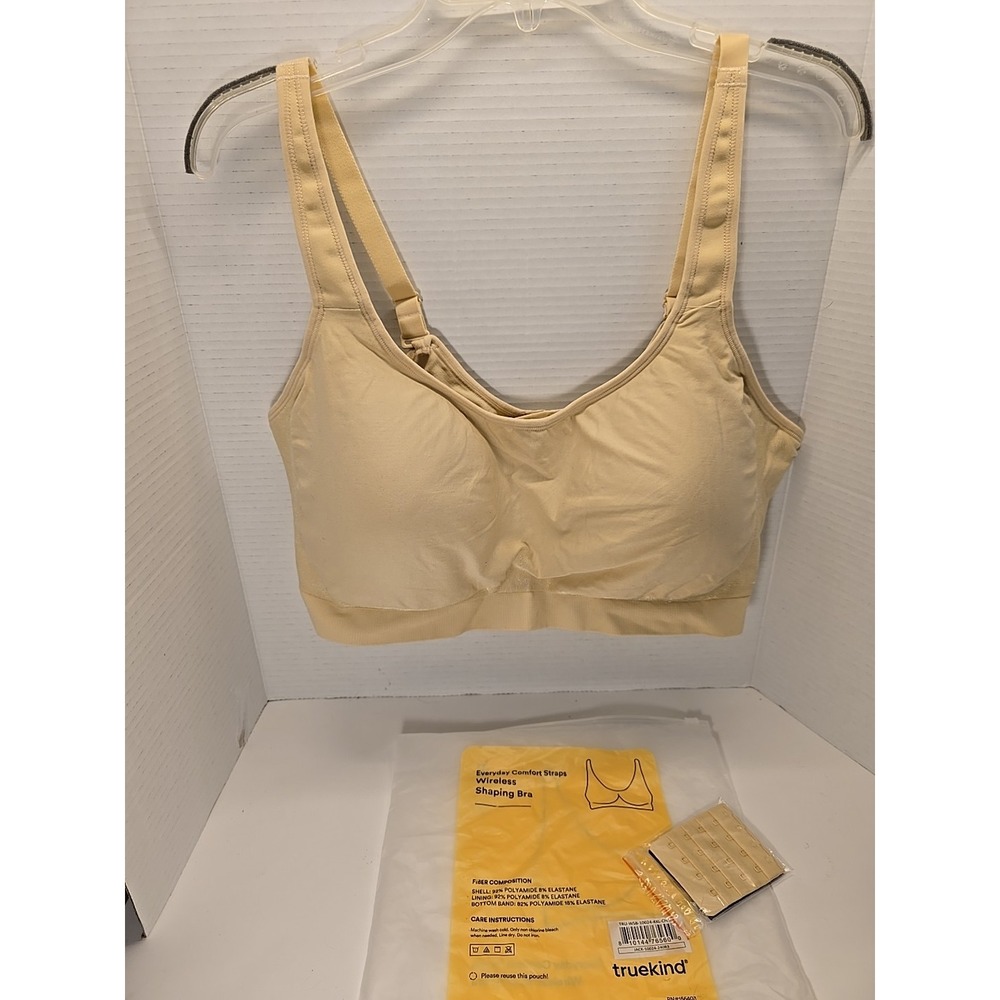 Truekind Everyday Comfort Straps Wireless‎ Shaping BRA Size 4XL, CHAI New